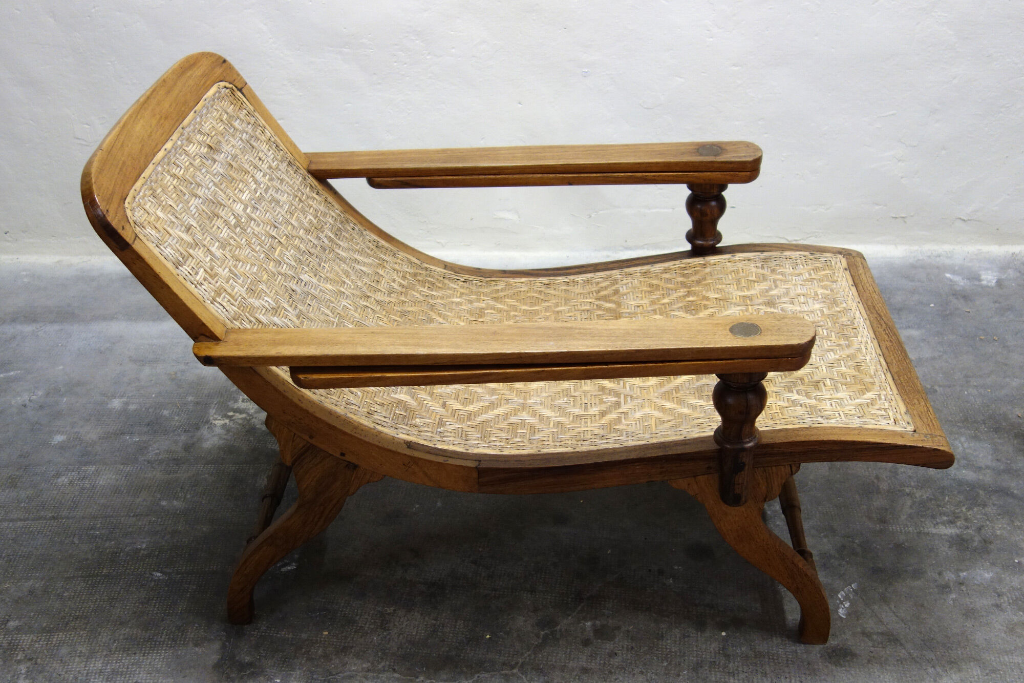 Former colonial armchair of planter late 19th century