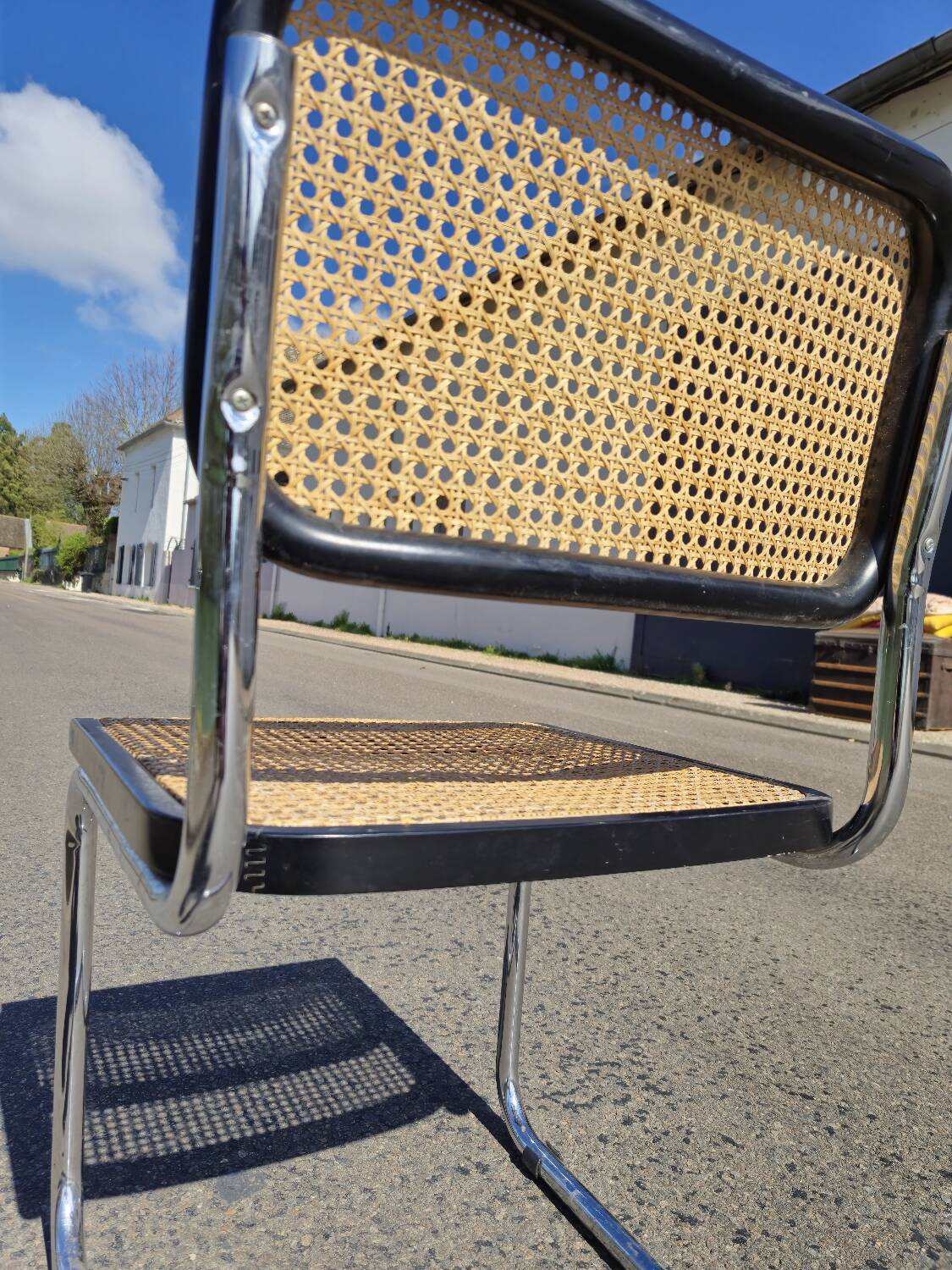 Marcel Breuer B32 chair in original cane signed Italy