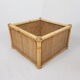 Square-shaped indoor gardener in vintage rattan bamboo