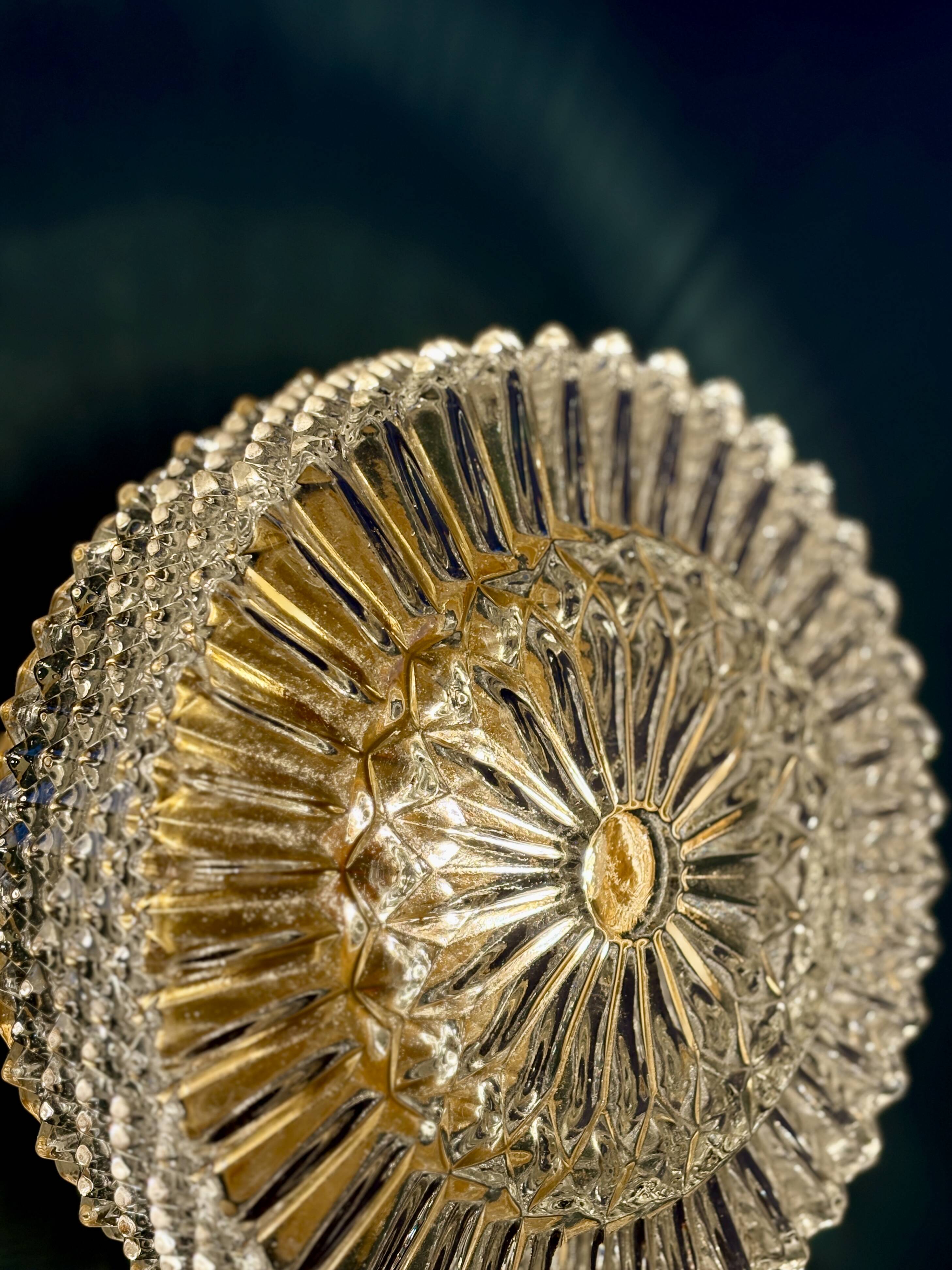 Vintage glass moulded globe wall/ceiling light.