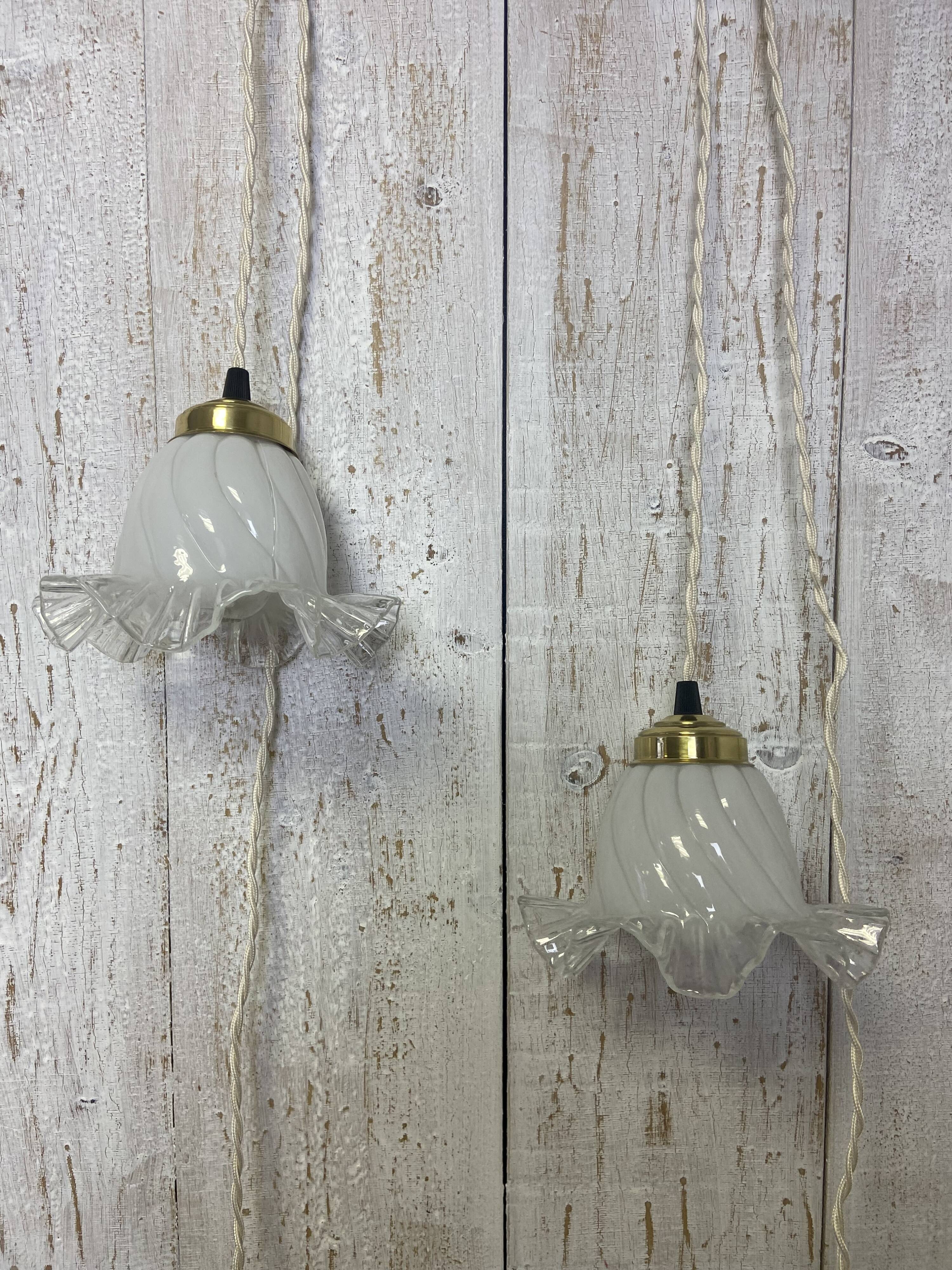 Paire de baladeuses tulipes vintage