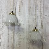 Pair of vintage tulip lamps