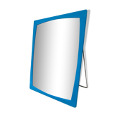 Miroir de barbier en plastique bleu made in France vintage