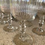 6 verres à vin verre ciselé
