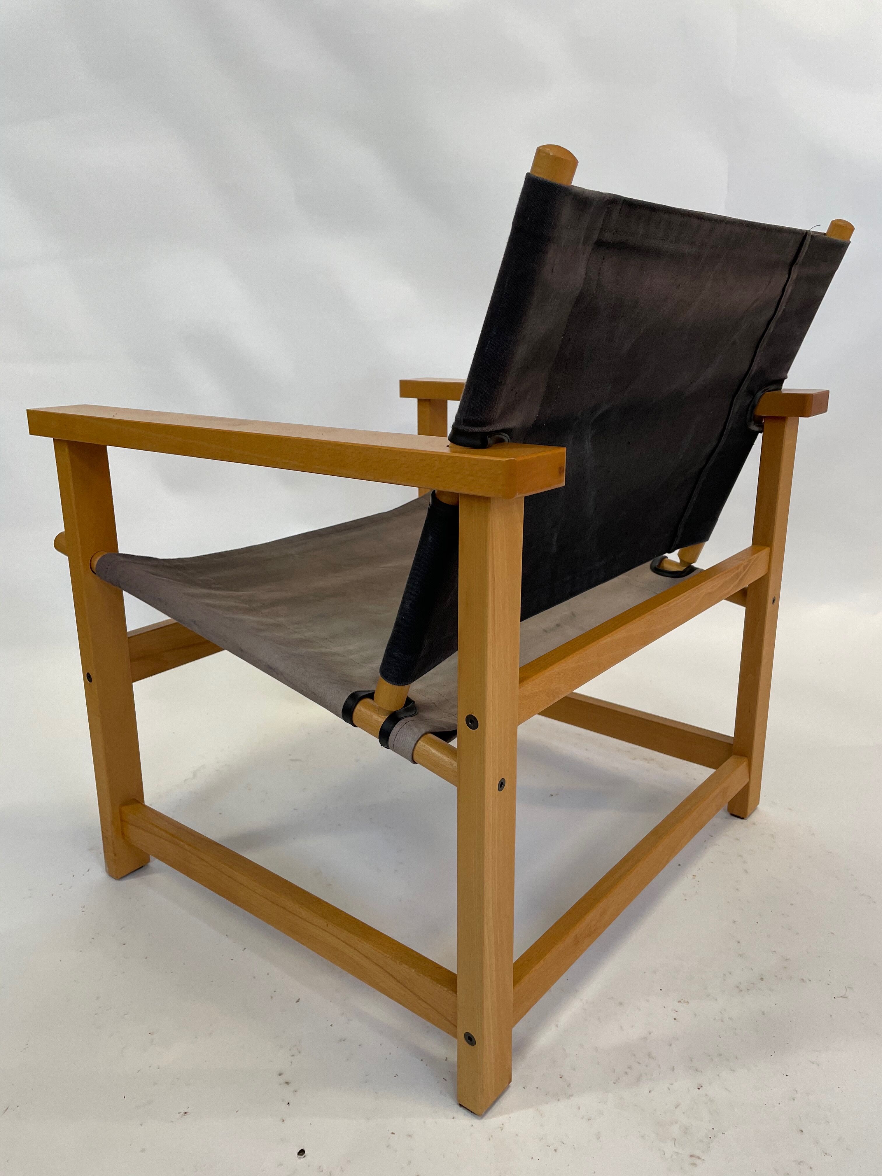 Vintage Safari Chair 1980s Hyllinge Møbler Denmark