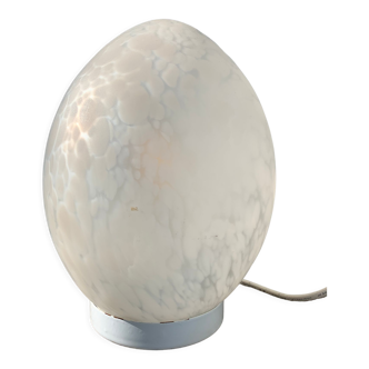 White glass egg lamp, 1970