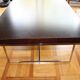 B&B Italia Maxalto - Athos table in wenge, chrome legs - design by Paola Piva.