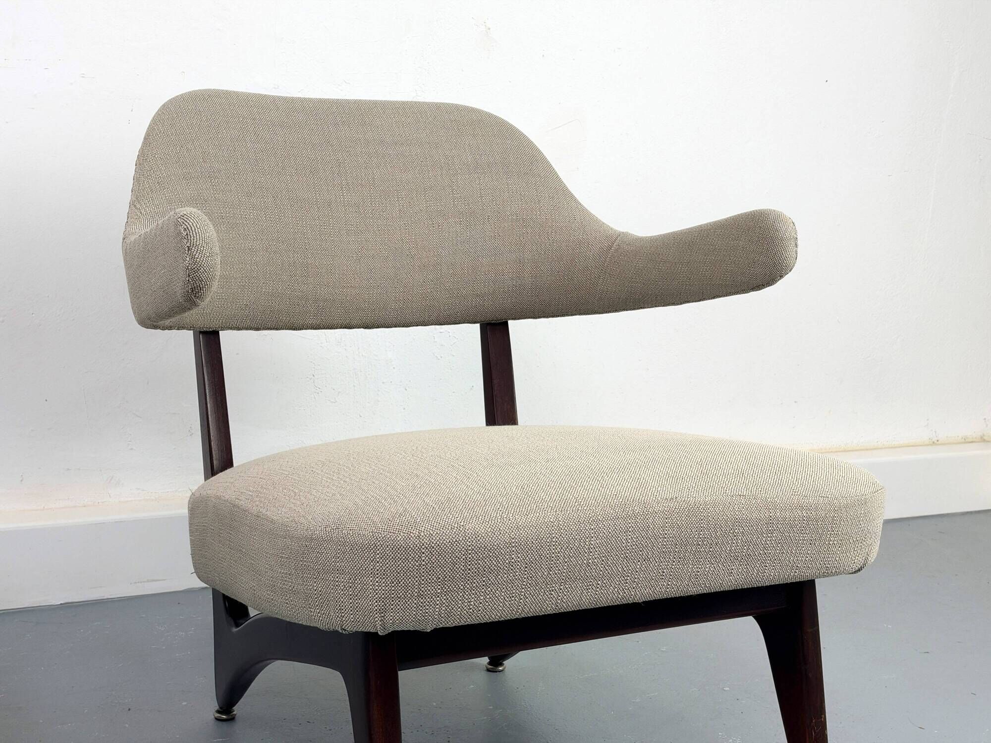Lounge chairs with new fabric, 1950s, Set of 2