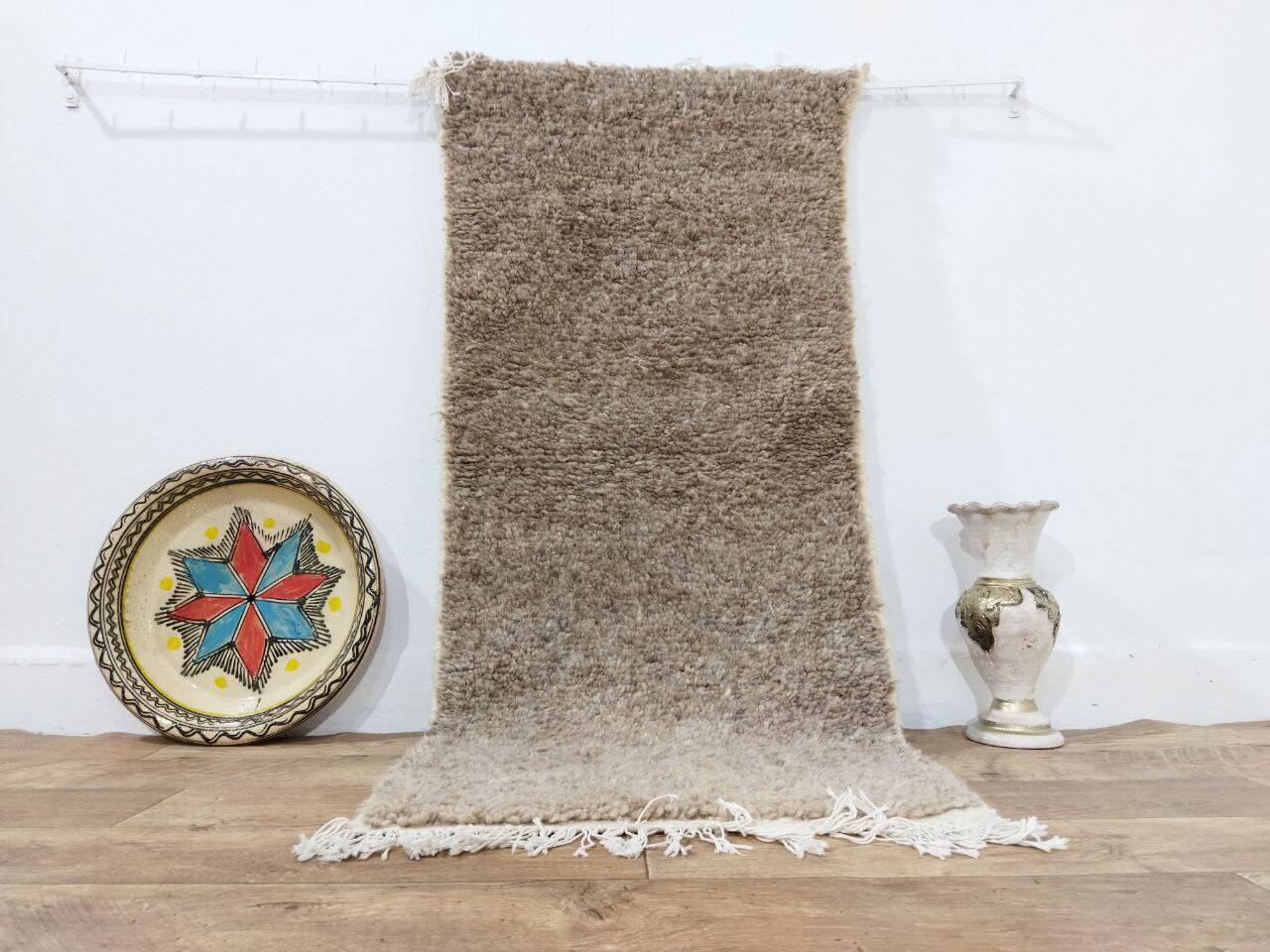 Handcrafted Moroccan Berber Rug 138 X 62 CM