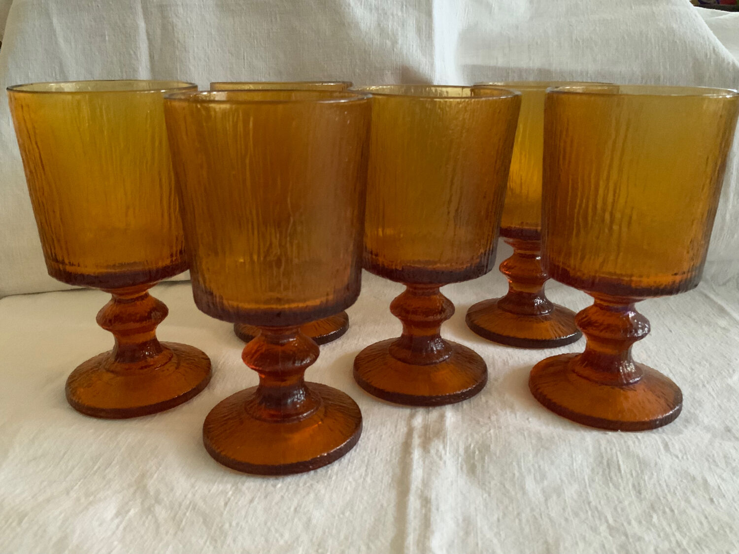 Amber stemware