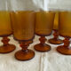 Amber stemware