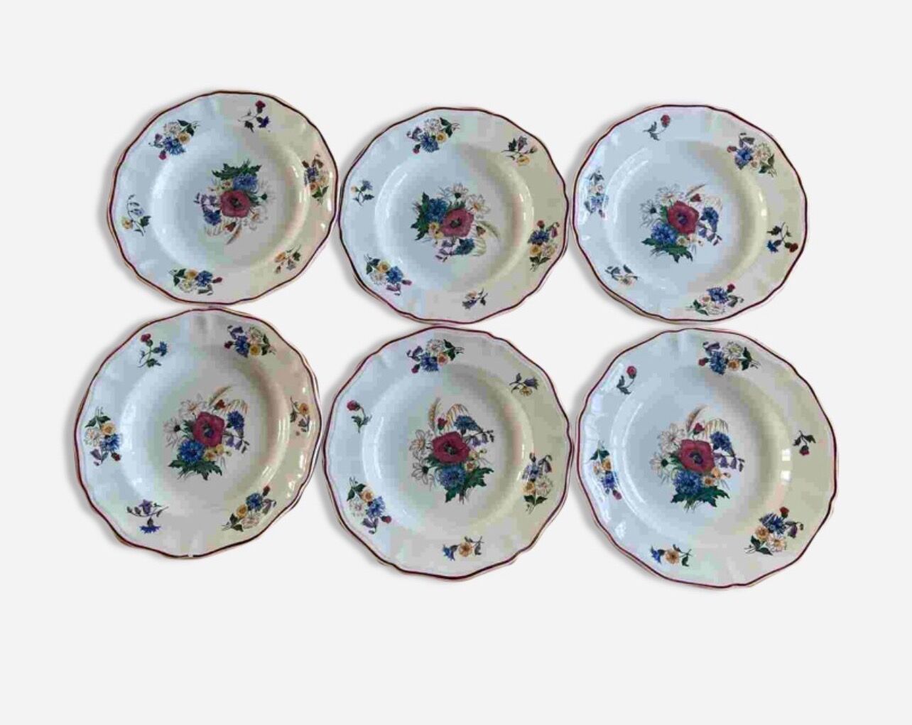 6 deep plates Sarreguemines