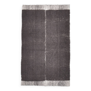 4x7 Soft Pastel Brown Wool Moroccan Rug, 128x211Cm