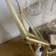 Vintage rolling service in gilded metal and smoked glass