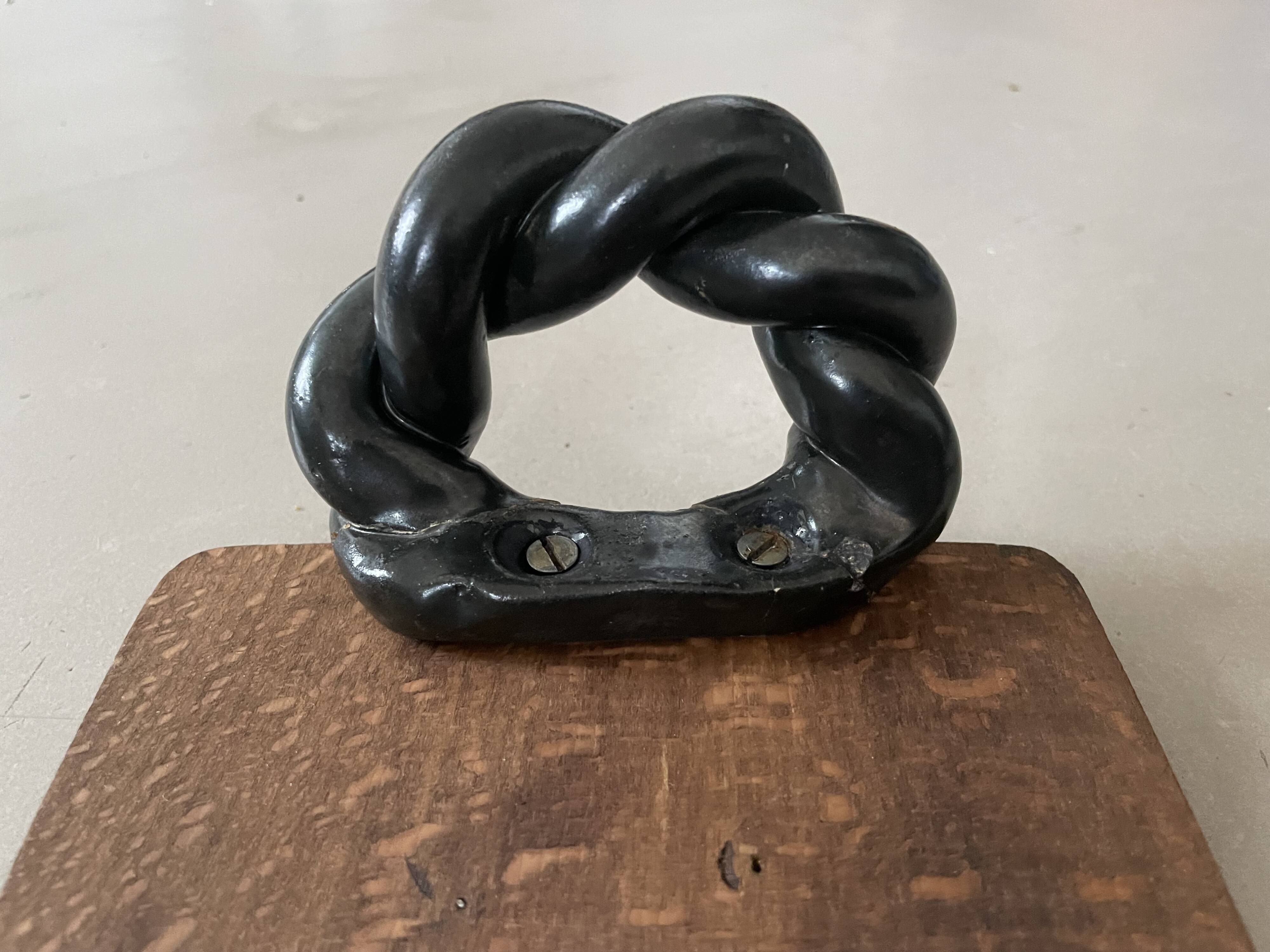 Vintage wooden and ceramic tray