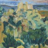Vintage oil painting landscape