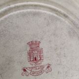 Set of 6 dinner plates in Terre de fer earthenware, red color