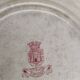 Set of 6 dinner plates in Terre de fer earthenware, red color