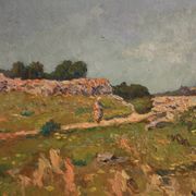 Peinture de paysage italienne signée du 20e siècle