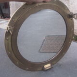 large brass window mirror 34x47cm