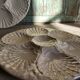 Vintage French white Majolica oyster plate