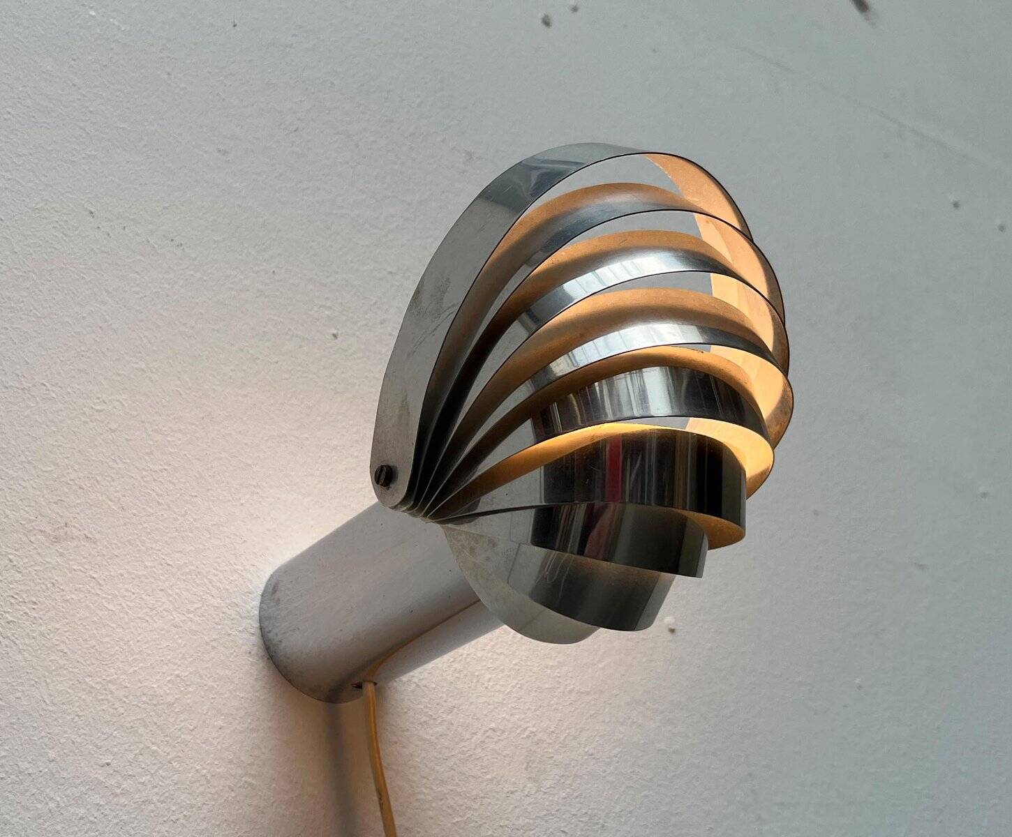Vintage Space Age Swiss Model Visier Magnetic Wall Lamp by E. R. Nele for Temde, 1970s