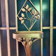 Vestiaire Art Déco en fer forgé avec miroir