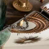 Vintage triptych barber mirror 24x59cm