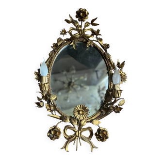 Miroir italien Hollywood Regency, années 50