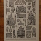 Lot de 12 lithographies originales