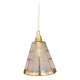 Suspension tulipe vintage en verre blanc et or