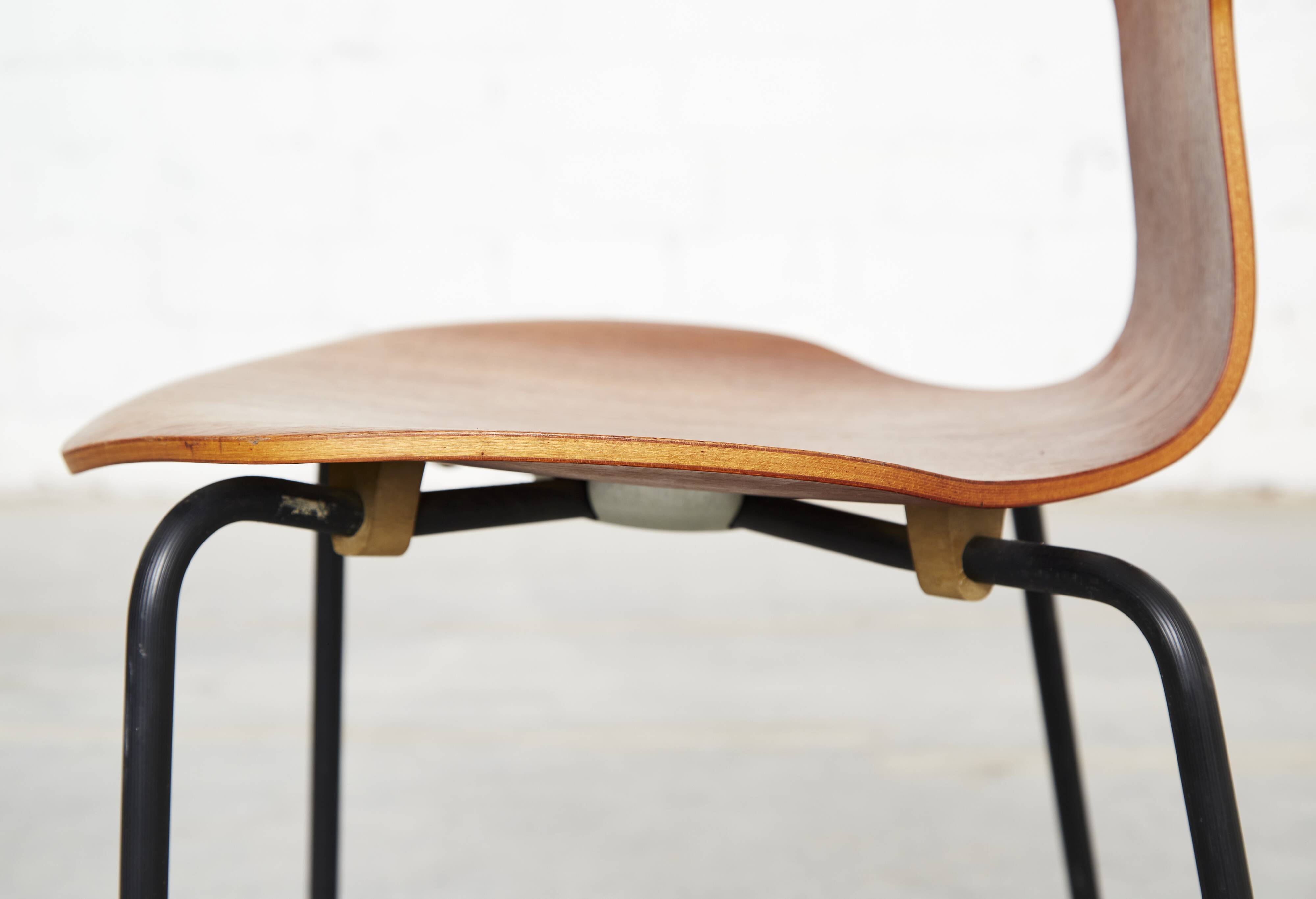 Chaise Hammer 3103 d'Arne Jacobsen pour Fritz Hansen I Ensemble de quatre