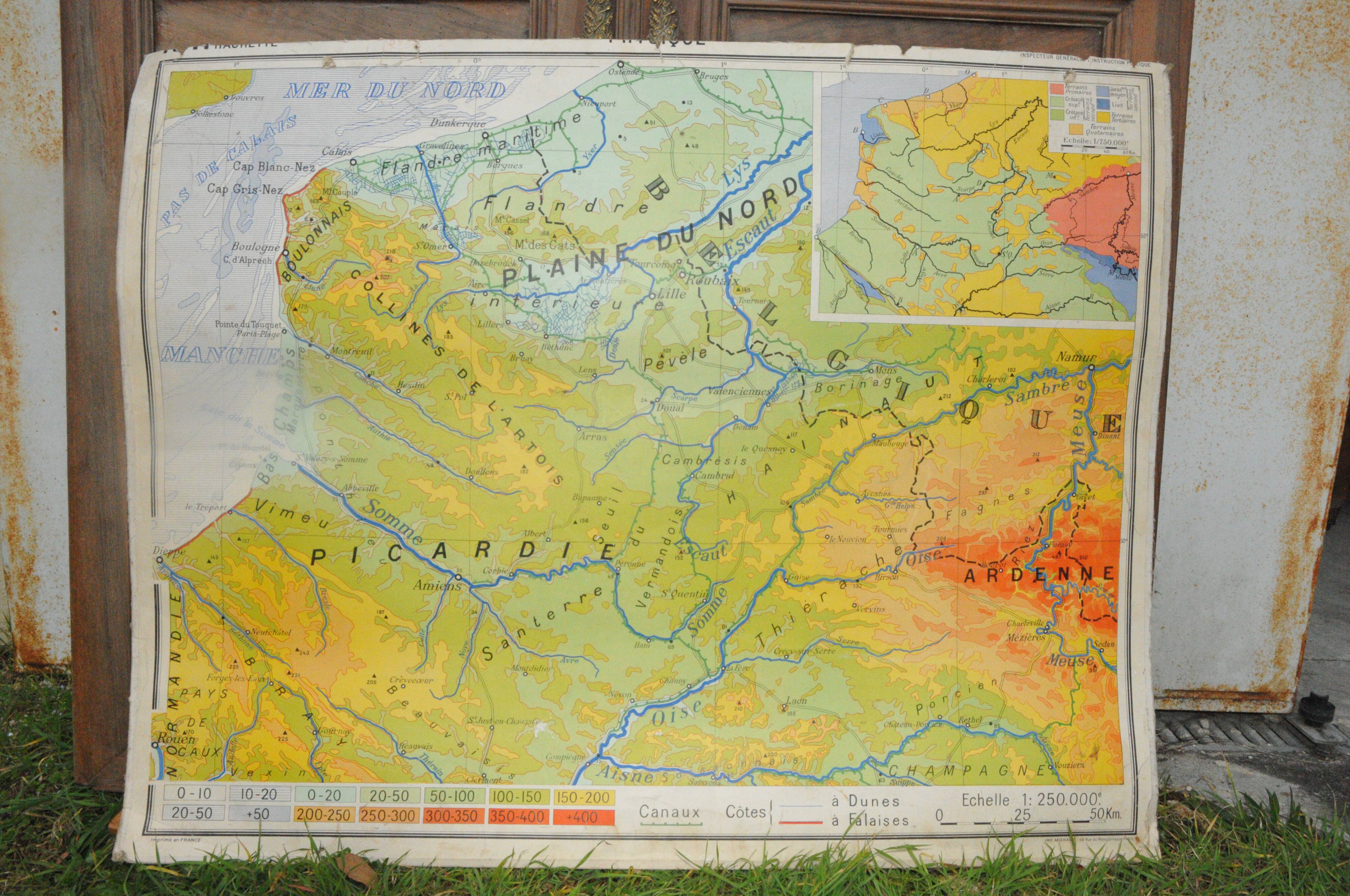 Antique map of North France School