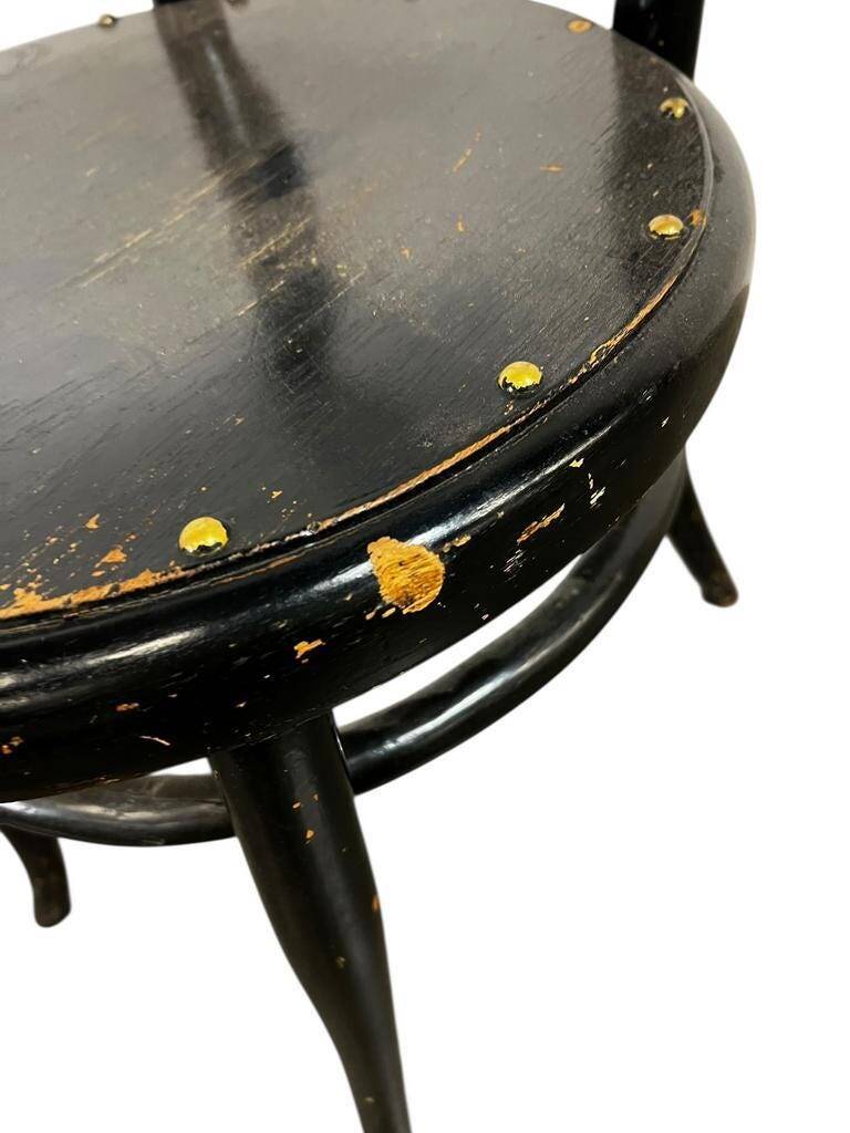 Thonet vintage black wooden chair