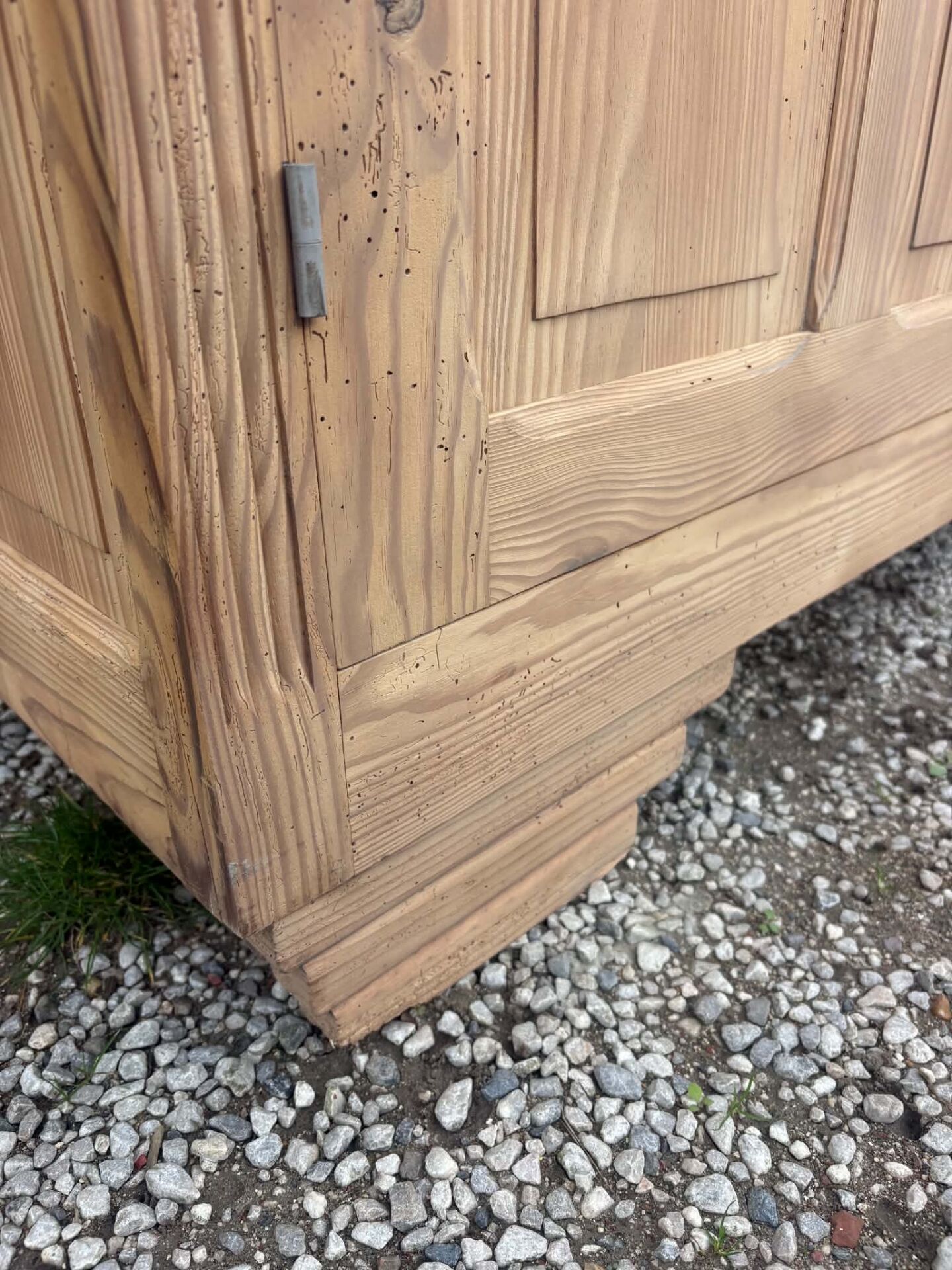 Parisian wardrobe / vintage wardrobe in raw wood