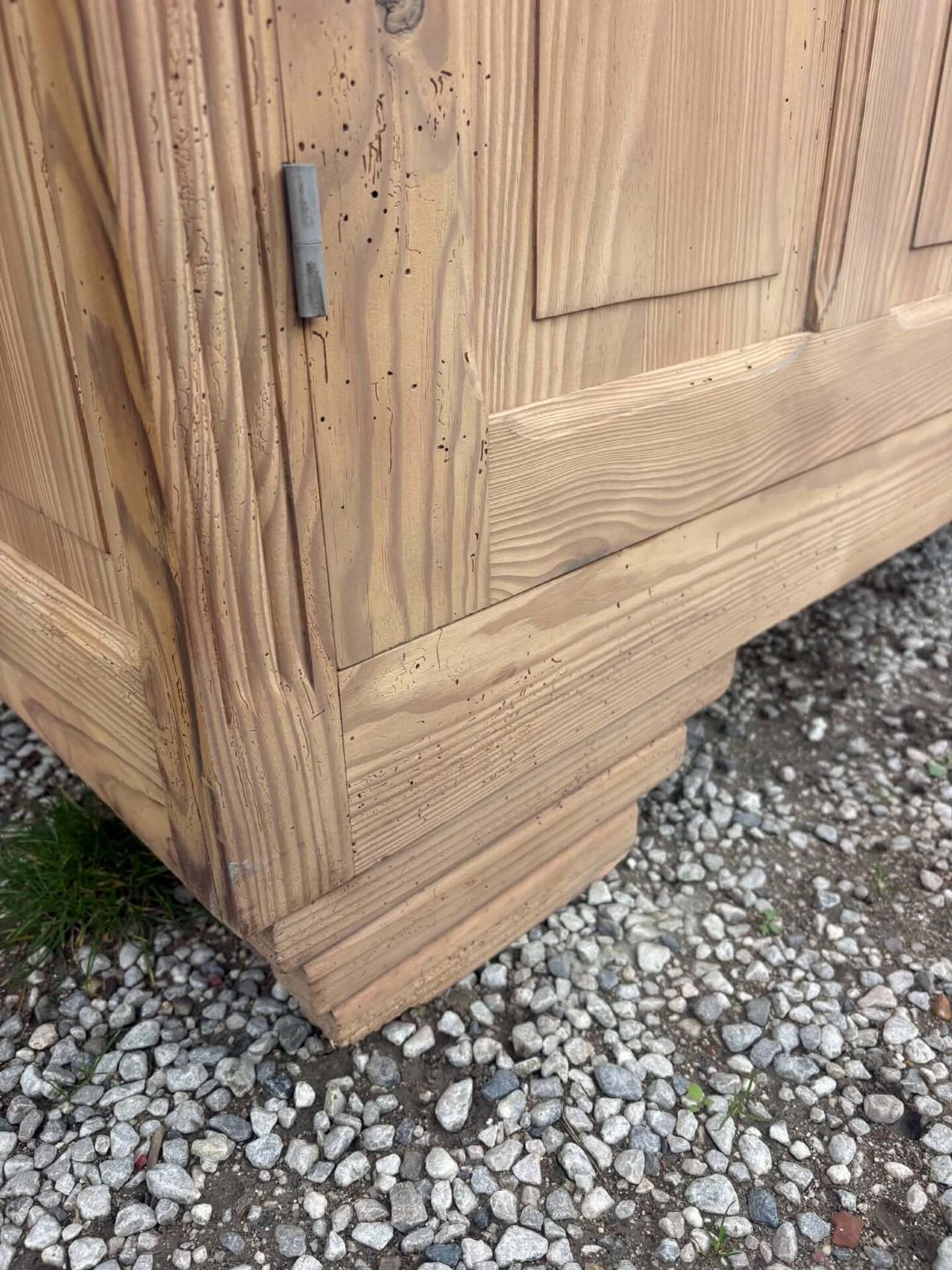 Parisian wardrobe / vintage wardrobe in raw wood