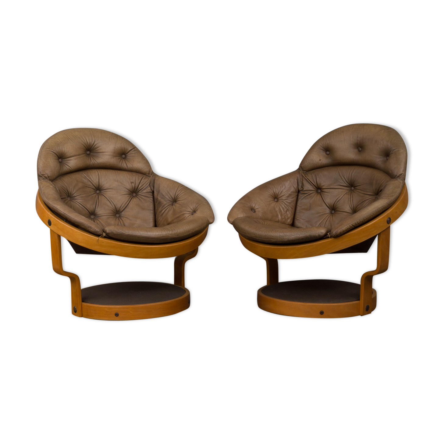 Armchairs designed by Oddmund Vad in  1970