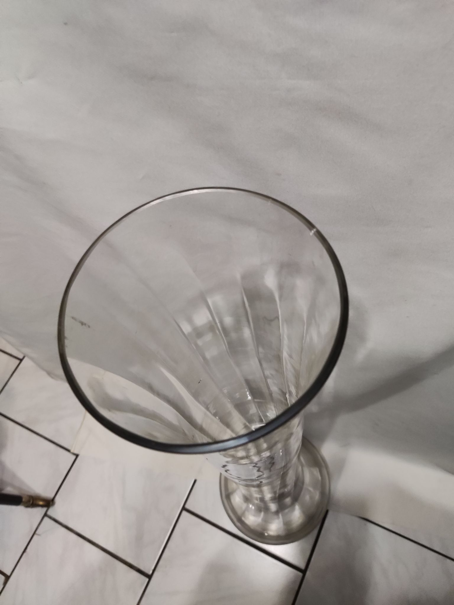 Vase en cristal soufflé XIX siecle