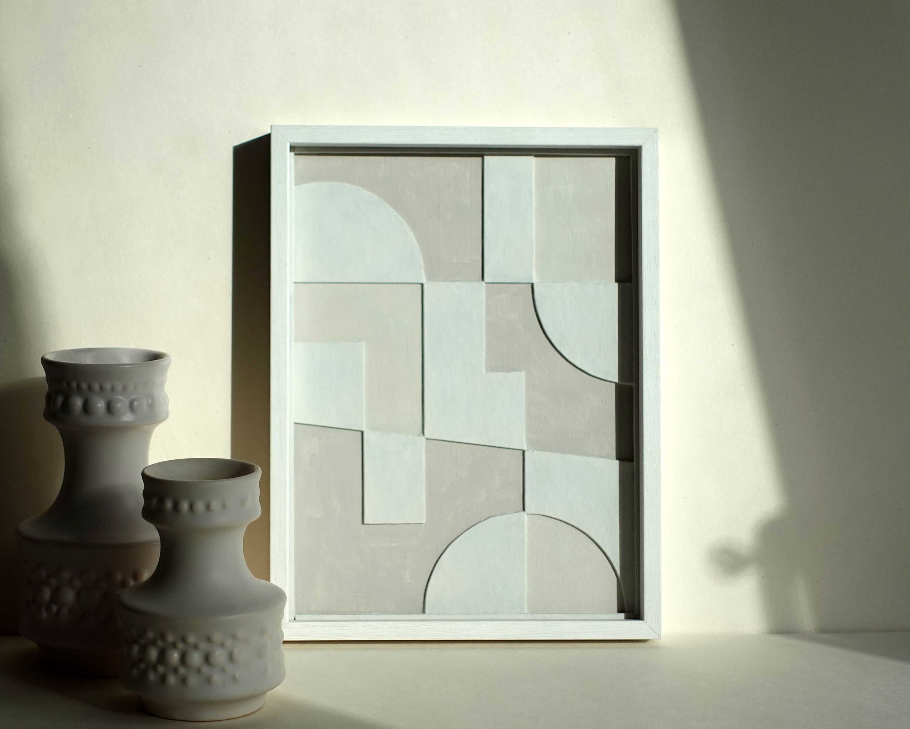 Abstract relief painting