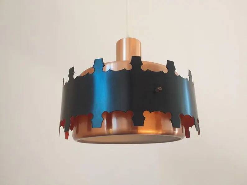 Midcentury Pendant in Style of Jo Hammerborg, Denmark, 1970s