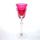 Lined blown crystal stemmed glass