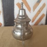 Oriental teapot silver metal