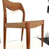 Pair of chairs model 75, by designer Niels Otto Moller (50s)