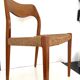 Pair of chairs model 75, by designer Niels Otto Moller (50s)