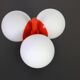 Small mid-century wall sconce in orange by Kaiser, Germany, 1960s
