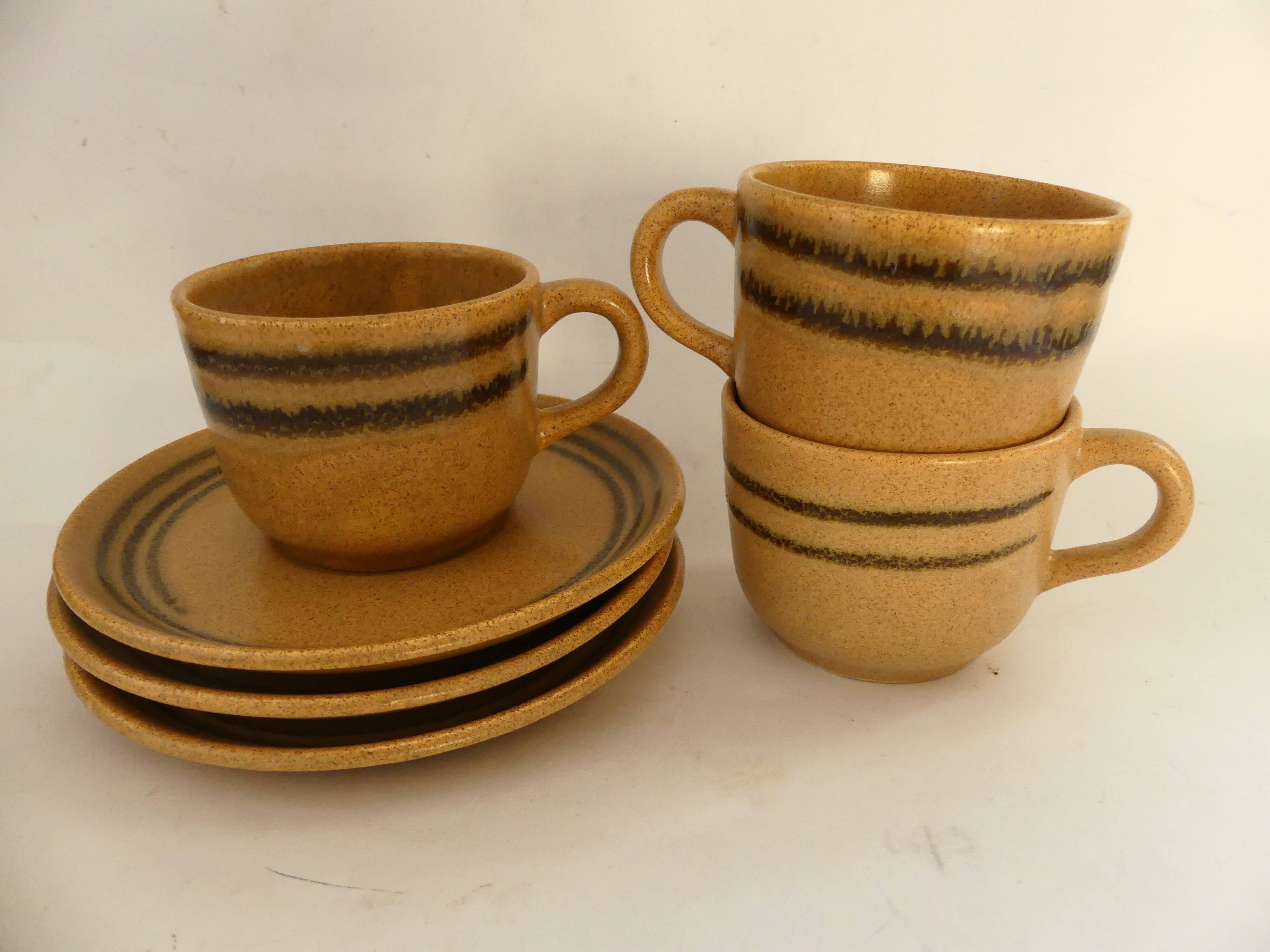 Sarreguemines stoneware cups