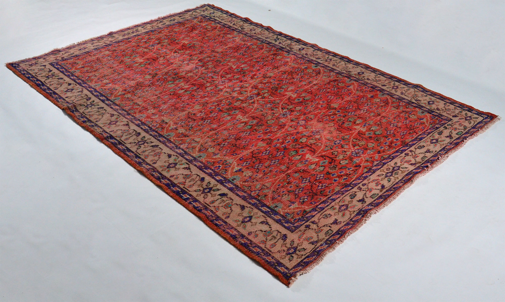 Anatolian handmade vintage rug 285 cm x 198 cm