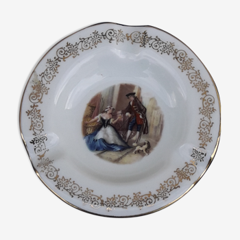 Cendrier Socomec en porcelaine de Limoges diam 10 cm