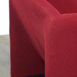 Vintage Artifort Design Armchair Model Ben in Sturdy Red Fabric