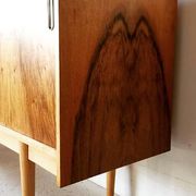 Walnut veneer row edition Bytomskie Zaklady, Polish Mid-Century 1960s